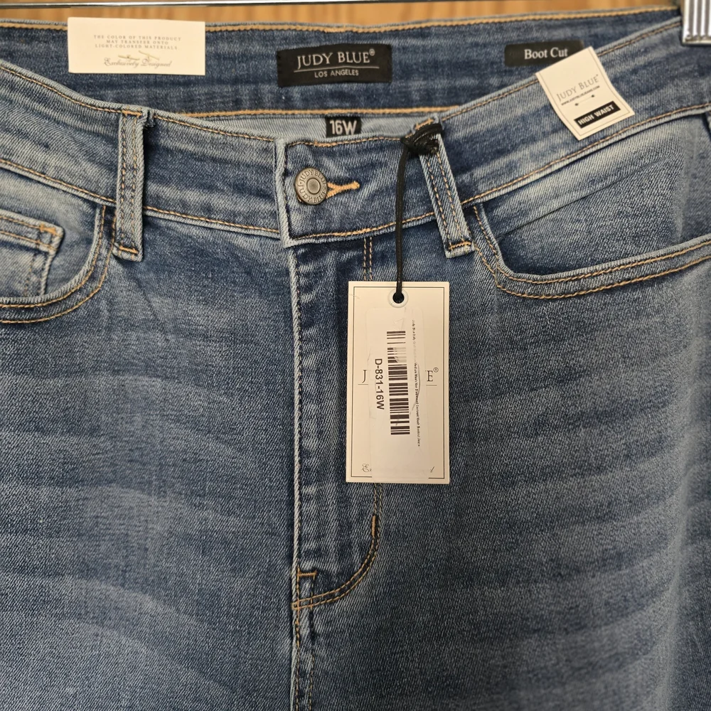 Judy Blue Light Blue Flare Jeans - Picture 3 of 6